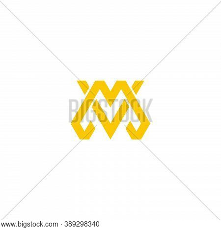 Vm Letter Logo Design With Creative Modern Trendy Typography