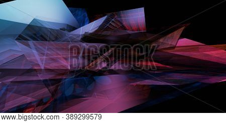 Digital Dystopia and Dark Future Network Technology 3d Render