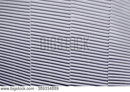 Texture Of Simple Slanted Lines. Background Metal Bars Of The Inclined Strips Of Ventilation, Textur