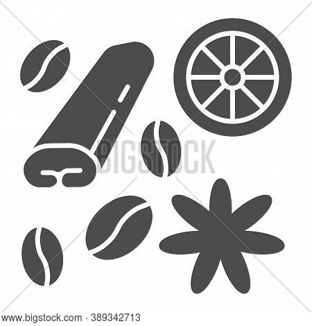 For Coffee And Tea Solid Icon, Coffee Time Concept, And Seasoning Sign On White Background, Coffee B