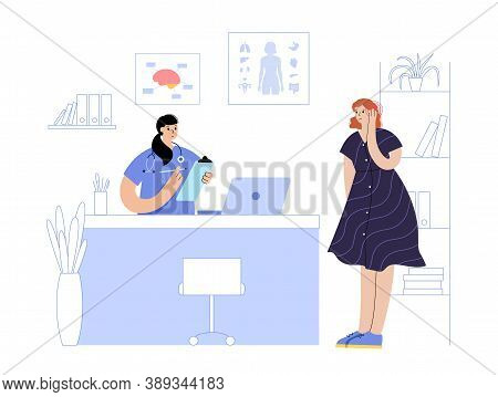 Neurology Clinic Concept. Sensation, Intellectual And Nervous System Activity. Doctor Neurologist Ap