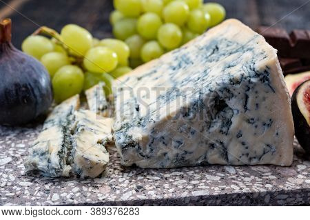 Cheese Collection, Piece Of Italian Blue Cheese Gorgonzola Picante With Blue Mold From North Of Ital