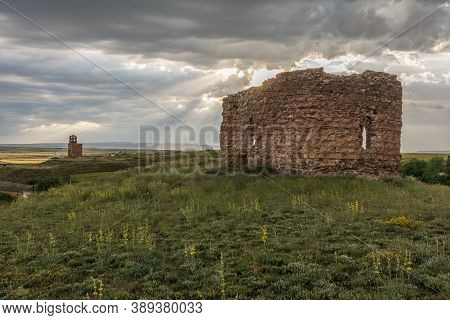 Ruins Of The Hermitage Of Santiago In Ayllón (segovia, Spain)