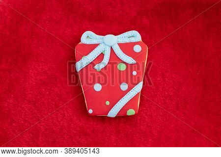 Christmas Cookies Xmas on a fur red background