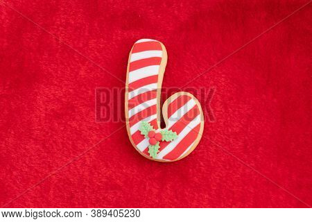 Christmas Cookies Xmas on a fur red background