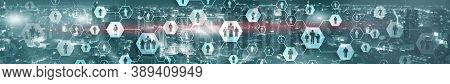 Modern Wireless Technologies. Means Of Communucation And Networking. People Icons Social Network.