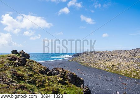 Djupalonssandur Beach In Snaefellsnes Peninsula In Iceland