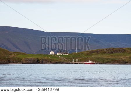 Island Of Videy Of The Coast Of Reykjavik In Iceland