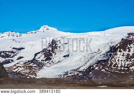 Falljokull And Virkisjokull Outlet Glaciers Of Oraefajokull Glacier In Vatnajokull National Park In 