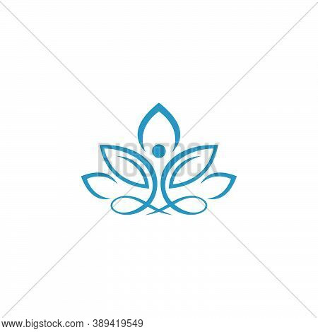 Wellness Center Logo Design Concept. Spa And Massage Symbol Template. Healthy Life Style Creative Ic