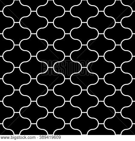 Seamless Pattern With Paseo Ornament. Oriental Traditional Ornamentation With Repeated Rounded Shape