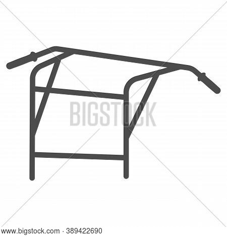 Horizontal Bar Solid Icon, Gym Concept, Equipment For Upper Body Workout Sign On White Background, P