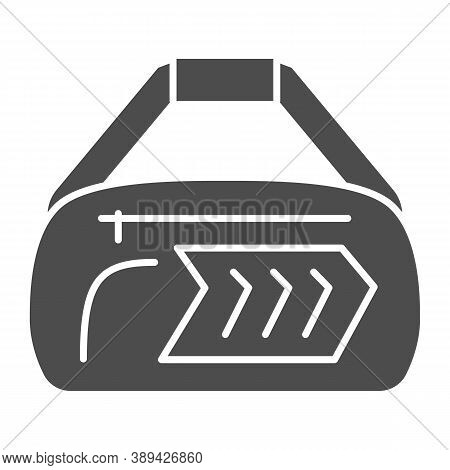 Sport Bag Solid Icon, Gym Concept, Fitness Bag Sign On White Background, Duffle Handbag Icon In Glyp