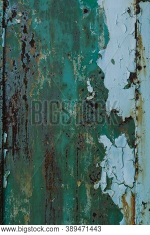 Blue Metal Texture. Grunge Industrial Vintage Background.