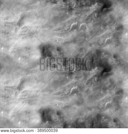 Galaxy Pattern Repeated Design. Black And White Abstract Background. Galaxy Pattern For Wrapping Pap
