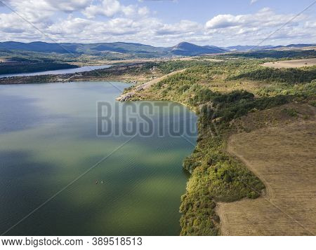 Aerial View Of Pchelina Reservoir, Pernik Region, Bulgaria