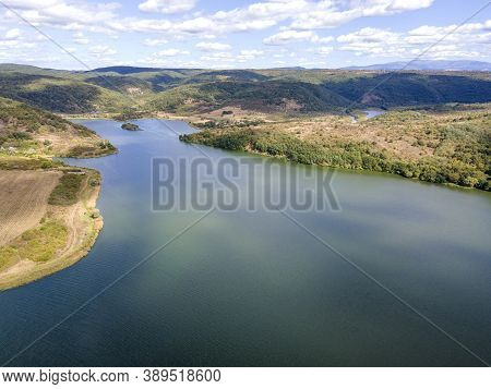 Aerial View Of Pchelina Reservoir, Pernik Region, Bulgaria