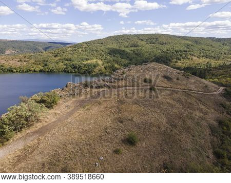Aerial View Of Pchelina Reservoir, Pernik Region, Bulgaria