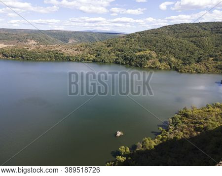 Aerial View Of Pchelina Reservoir, Pernik Region, Bulgaria