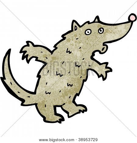 sifflet de loup cartoon