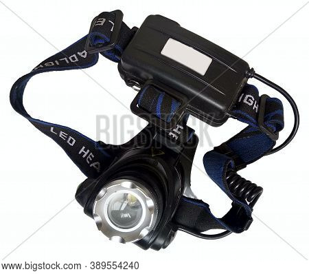 Spotlight With Elastic Band With Light Adjustment On White Background