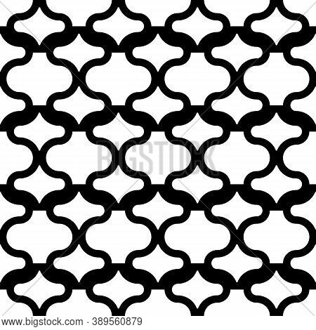 Seamless Pattern With Paseo Ornament. Oriental Traditional Ornamentation With Repeated Rounded Shape