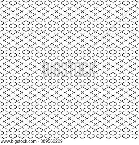 Seamless Pattern With Paseo Ornament. Oriental Traditional Ornamentation With Repeated Rounded Shape