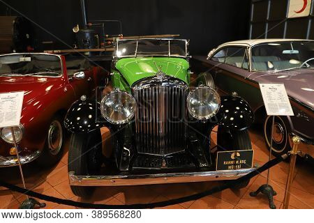Istanbul, Turkey - September 20, 2020: 1935 Bentley 3.5 Litre Display In Rahmi M. Koc Industrial Mus