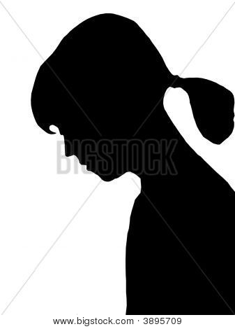 Silhouette de la jeune fille