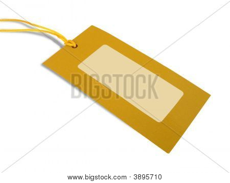 Blank Tag Tied With Yellow String