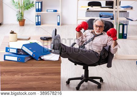 Businessman angry and furious at the workplace