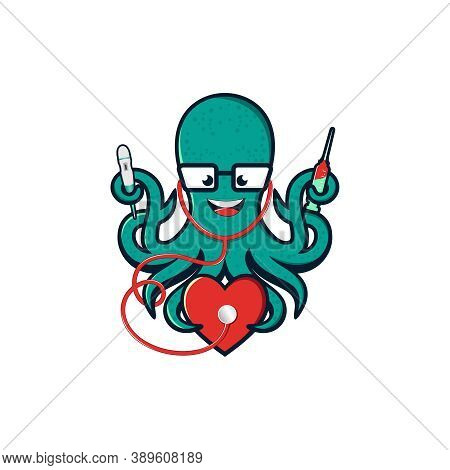Octopus Health Mascot Logo Design Your Company