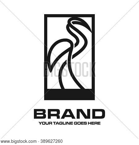 The Crane's Outline Logo Your Company Or Brand