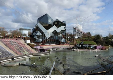 Poitiers, Nouvelle Aquitaine / France - 03-02-2019 : Futuroscope Or Parc Du Futuroscope Is A French 