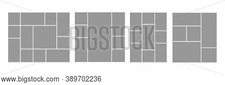 Collage Frames Boards. Vector Frames Templates Collage For Photo Or Illustration.