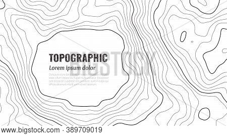 Grey Contours Vector Topography. Geographic Mountain Topographic Vector Illustration. Topographic Pa