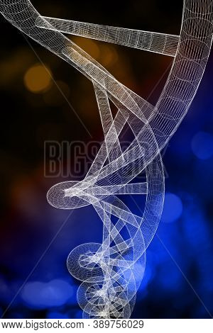 Abstract Dna Strand Double Helix Genetics 3d Illustration