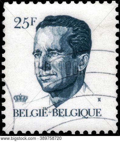 Saint Petersburg, Russia - September 18, 2020: Postage Stamp Issued In Belgium The Image Of The King
