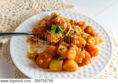 Poor Man's Meal Hungarian Hot Dog And Potato Goulash Stew