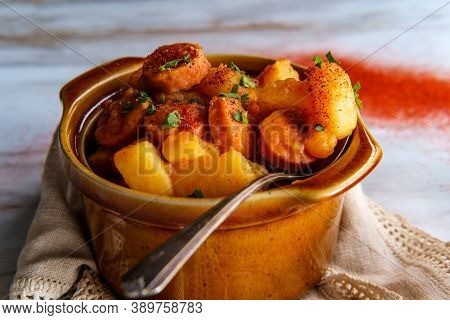 Poor Man's Meal Hungarian Hot Dog And Potato Goulash Stew