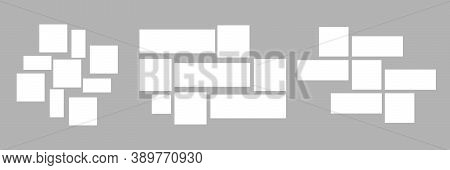 Collage Frames Boards. Vector Frames Templates Collage For Photo Or Illustration.