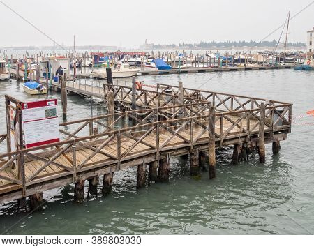 Venice, Veneto, Italy - November 24, 2016: The Sacca Della Misericordia Dockyard In Cannaregio Is Ma
