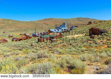 The Standard Mill Which Processed Ore From The Mine. Bodie State Historic Park, Abandoned California