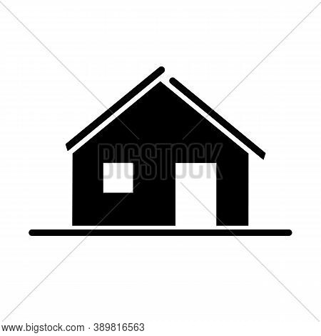 House Black Icon On White Background. Vector Eps10