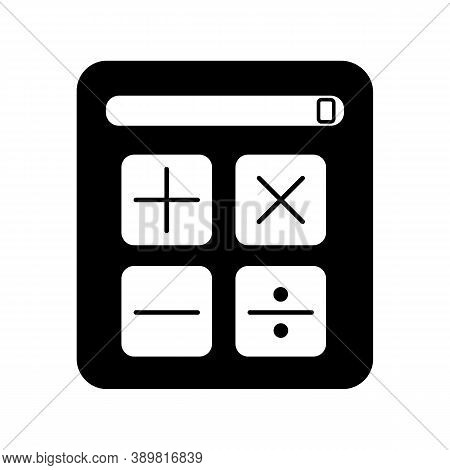 Calculator Icon Black On A White Background. Vector Eps10