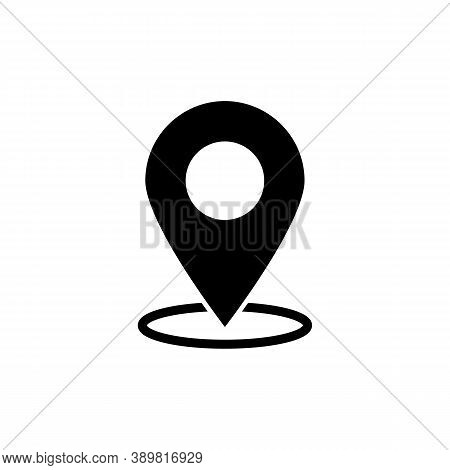 Map Label Icon Black On A White Background. Location. My Location. Vector Eps10