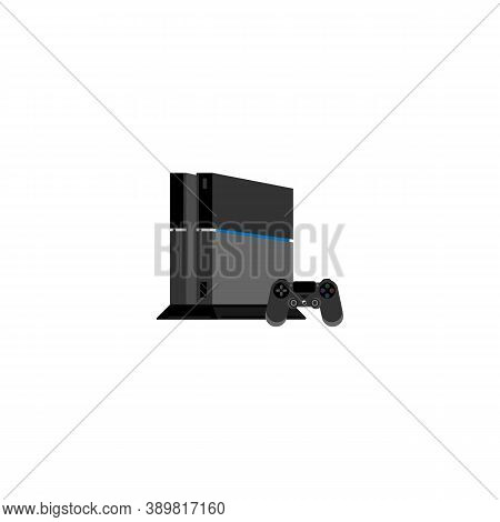 Game Console Icon On A White Background 3d. Vector Eps10