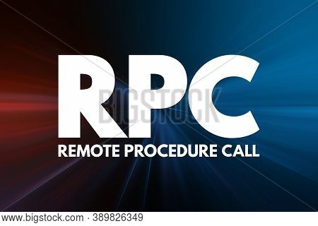 Rpc - Remote Procedure Call Acronym, Technology Concept Background
