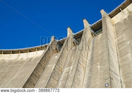 Bubal Dam in Tena Valley, Pyrenees, Huesca province, Aragon in Spain.