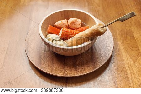 Oden Is Delicious Japanese Traditional Food It Consist Of Fish Dumplings And Various Other Articles 